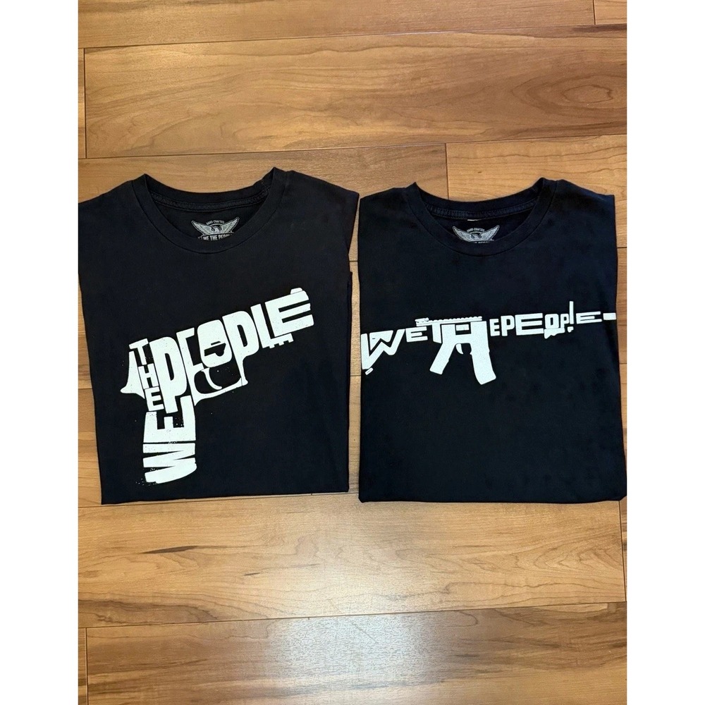 (Bundle of 2) We The People Holsters T-Shirt Black Graphic Tee USA Men's Large L
